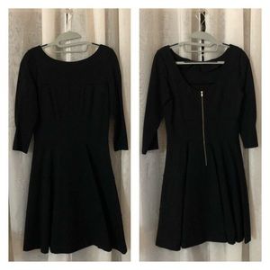 Banana Republic Black Ponte fit & flare dress 👗